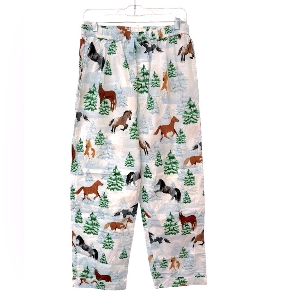 Sant and Abel x Skydog Wild 
& Free Mustang Pajama Bottoms Organic Western Horse - Picture 2 of 7